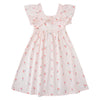 Tocoto Vintage Cherries Printed Short Sleeve Long Pink Dress