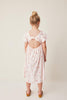 Tocoto Vintage Cherries Printed Short Sleeve Long Pink Dress