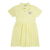 Tocoto Vintage Short Sleeve Plain Terry Yellow Dress