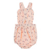 Tocoto Vintage Cherries Print Twill Baby Pink Overall