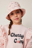 Tocoto Vintage Girls "Cherry Camp" Pink Sweatshirt