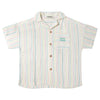 Tocoto Vintage Multicolor Stripes Hawaiian Off White Shirt
