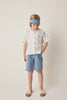 Tocoto Vintage Multicolor Stripes Hawaiian Off White Shirt