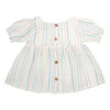 Tocoto Vintage Multicolor Striped Off White Blouse