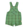 Piupiuchick Green Checkered Baby Short Dungarees