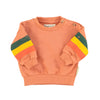 Piupiuchick Peach W/ Multicolor Stripes Sweatshirt