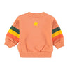 Piupiuchick Peach W/ Multicolor Stripes Sweatshirt