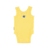 Piupiuchick Yellow W/"Camp" Print Sleeveless Bodysuit