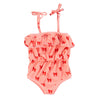 Piupiuchick Pink W/ Red Bows Playsuit