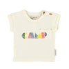 Piupiuchick Ecru W/ Multicolor "Camp" Print Tshirt