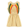 Piupiuchick Sand W/ Multicolor Stripes Short Dress