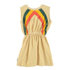 Piupiuchick Sand W/ Multicolor Stripes Short Dress