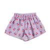 Piupiuchick Purple & White Checkered W/ Cherries Shorts