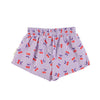 Piupiuchick Purple & White Checkered W/ Cherries Shorts