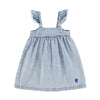 Piupiuchick Washed Blue Denim Knee-Length Dress