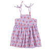 Piupiuchick Purple & White Checkered W/ Cherries Long Dress