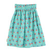 Piupiuchick Turquoise & White Checkered W/ Cherries Long Skirt