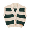 Piupiuchick Ecru & Green Knitted Vest