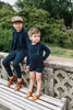 Sweet Threads Orian Navy Romper