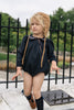 Sweet Threads Zara Navy Blue Romper