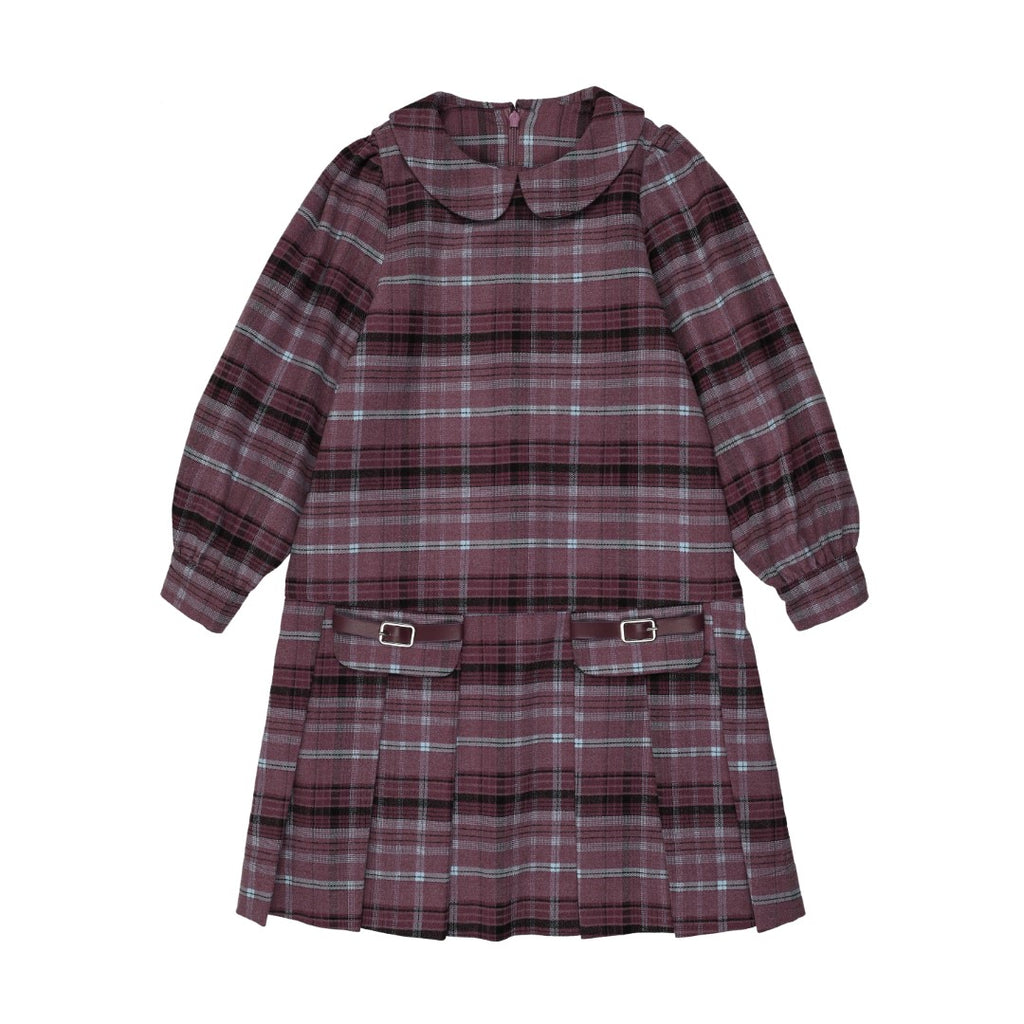 Sweet Threads Plum Heritage Purple Plaid Dress.
