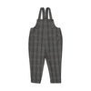 Sweet Threads Charcoal Plaid Grey Plaiid Romper.