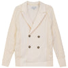 Mann Knit Cabled Ponte Cream Blazer