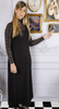 Poet Black Dante Maxi Robe Dress with Printed Turtleneck SET