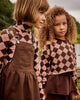Little Parni Argyle Brown Longsleeve Turtleneck K705