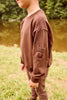Little Parni Boys Pocket Sleeve Brown Sweatshirt K709