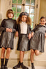 Little Parni Girls Collared Grey Dress K681