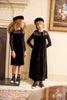 Little Parni Girls Velour Black Maxi K692 *FINAL SALE*