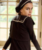 Little Parni Girls Embroidered Collar Teen Black Maxi Set K693.
