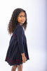 Retrokid Stella Girls Ribbon Detail Navy Jumper
