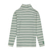 Retrokid Stripe Waffle Turtleneck Longsleeve Green