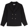 Mann Cable Knit Sleeves Color Blazer.
