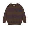 The Campamento Brown Stripes Oversized Kids Sweatshirt