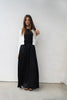 N.M Sleeveless Drawstring Black Maxi