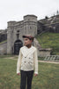 Mann Knit Cabled Ponte Cream Blazer