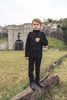 Mann Knit Cabled Ponte Black Blazer