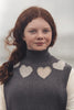 Gem Intarsia Tie Back Grey/Cream Vest