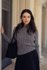 NdotM Tweed Cropped Black Sweater