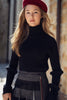 NdotM Ribbed Knit Black Turtleneck