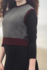 Gem Front Buckle Black Skirt