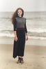 Gem Front Buckle Black Skirt