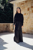 NdotM Knit Cropped Black Sweater and Black Slip Dress Maxi Set