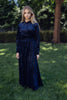 NdotM Crushed Velvet Navy Set