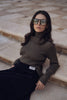 NdotM Ribbed Knit Green Turtleneck