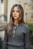 NdotM Ribbed Polo Grey Sweater