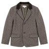 Mann Suede Detail Wool Color Blazer.